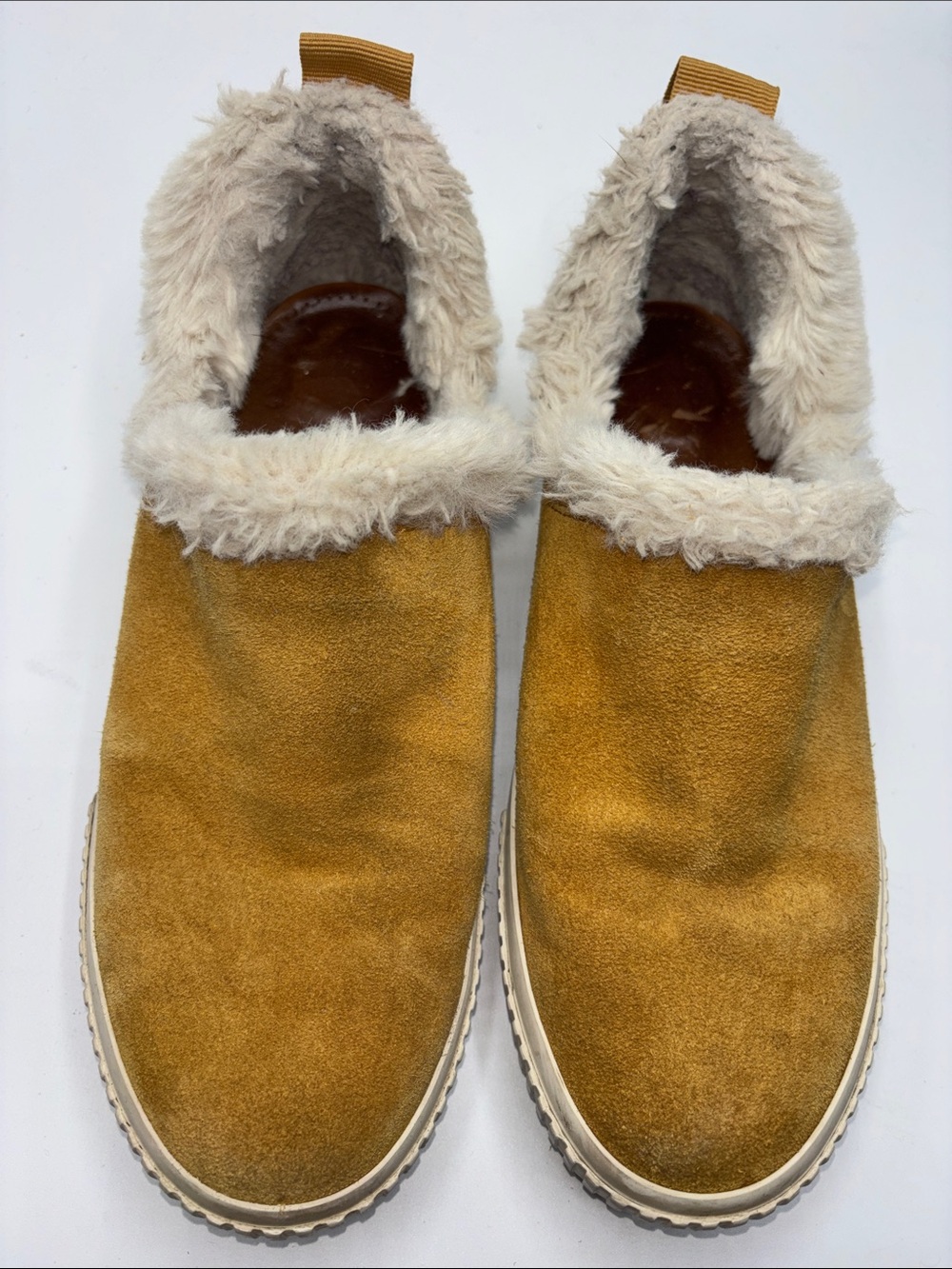 Timberland Woman Shoe Skyla Bay Faux Fur Lined Slip On Suede Bootie Size 7